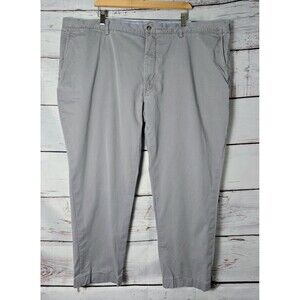 Polo Ralph Lauren Mens Pants 48×27 Gray Stretch Classic Fit Chino Flat Front